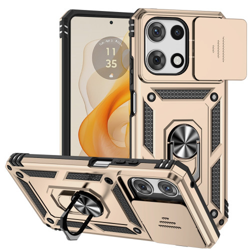 Moto G 2025 Sliding Camshield Holder Phone Case - Gold